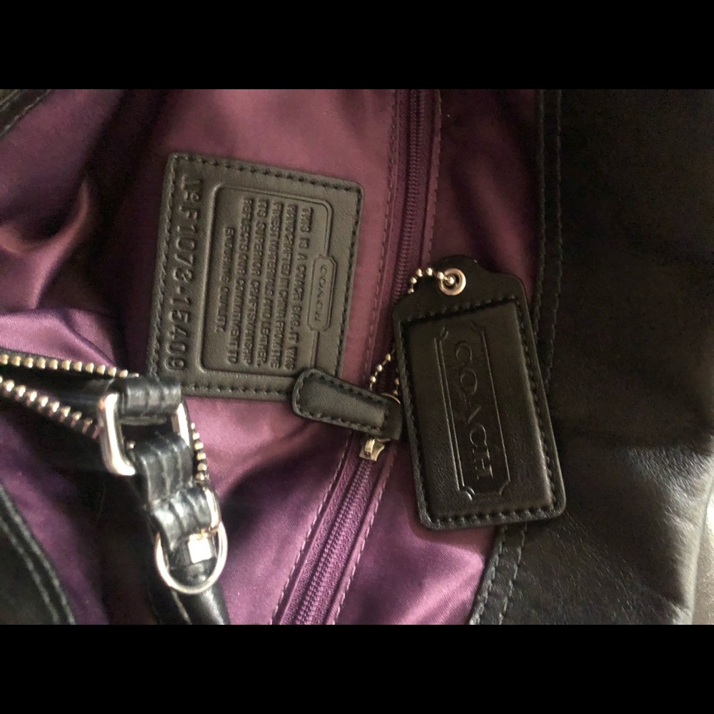 Coach black butter leather handbag- like new! - Picture 2 of 3